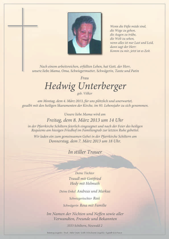 Hedwig Unterberger